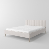 łóżko tapicerowane z pionowymi panelami - 5