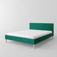 łóżko tapicerowane z pikowaniem - 2