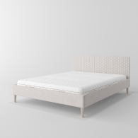 łóżko tapicerowane z pikowaniem - 5