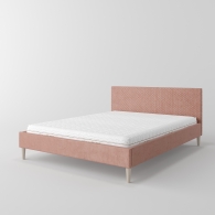 łóżko tapicerowane pikowane w karo - 7