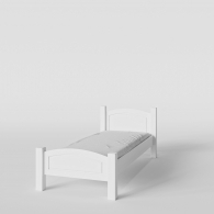Pojedyncze białe łóżko Parma z zaokrągleniami - 1