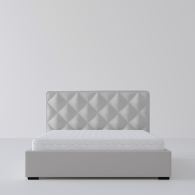 Łóżko Tapicerowane Velvet z przeszyciami w kształcie rombów - 6