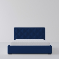 Łóżko Tapicerowane Velvet z przeszyciami w kształcie rombów - 20
