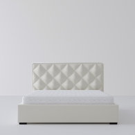 Łóżko Tapicerowane Velvet z przeszyciami w kształcie rombów - 48