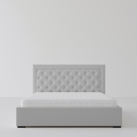 Łóżko tapicerowane z miękkim zagłówkiem - 5