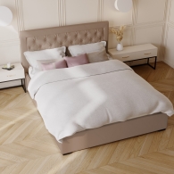 Łóżko tapicerowane z miękkim zagłówkiem - 8