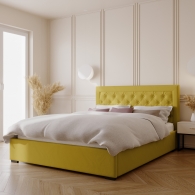 Łóżko tapicerowane z miękkim zagłówkiem - 31