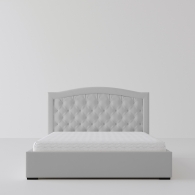 łóżko tapicerowane z zaokrąglonym oparciem - 5