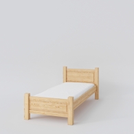 Pojedyncze łóżko sosnowe Basic - 1