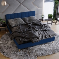 łóżko tapicerowane z pionowymi panelami - 12
