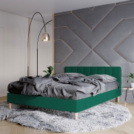 łóżko tapicerowane z pionowymi panelami - 21