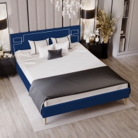 łóżko tapicerowane z ćwiekami - 7