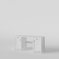 Białe biurko drewniane - 1