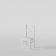 Krzesło białe oparcie X - 1