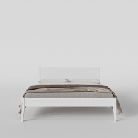 Duże białe łóżko drewniane - 2