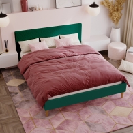 łóżko tapicerowane z pikowaniem - 17