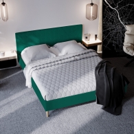 łóżko tapicerowane pikowane w karo - 22