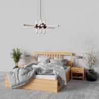 Sosnowe łóżko drewniane Lahti Scandi typu box - 5