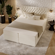 tapicerowane łóżko kontynentalne - 25