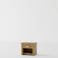 Dębowa szafka nocna Cassel z szufladą i półką - 1