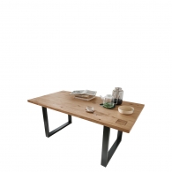 Stół z dębowym blatem w stylu loftowym - 4