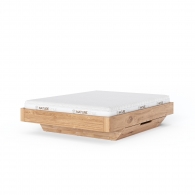 Dębowa rama łóżka z szufladami bez zagłówka - 1